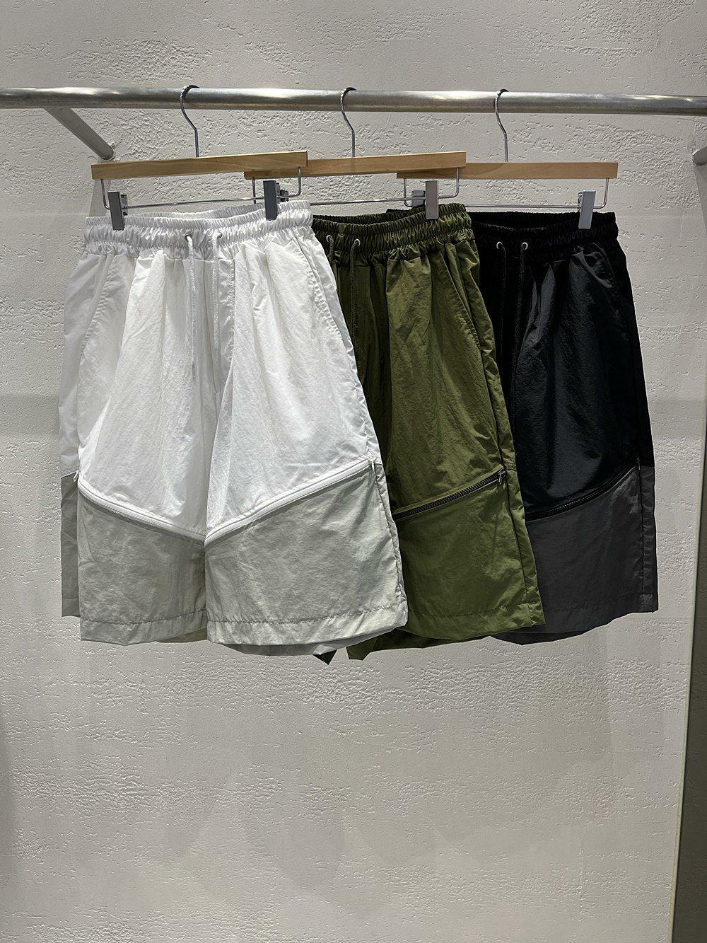 拼色拉鍊短褲 10.GVTY-004P