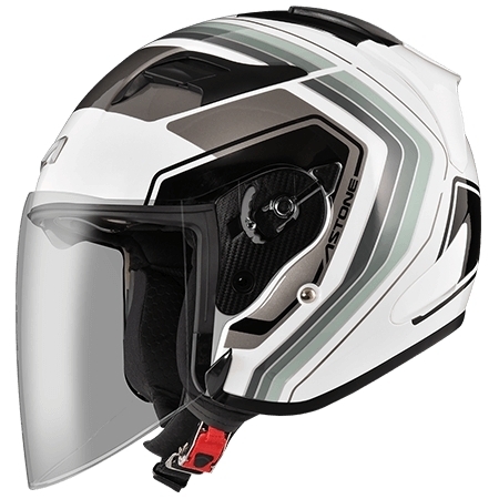 ASTONE DJS 彩繪 BM13 白/灰 3/4罩