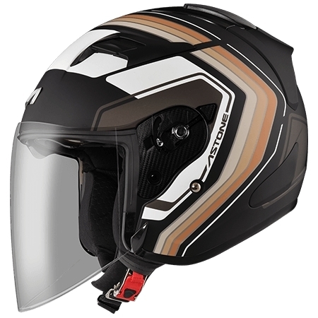 ASTONE DJS 彩繪 BM13 平黑/黃 3/4罩