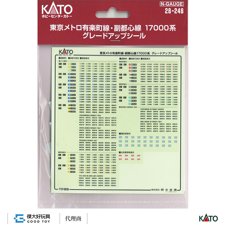 KATO 28-248 東京地下鐵 有樂町線．副都心線 1700系 升級用貼紙