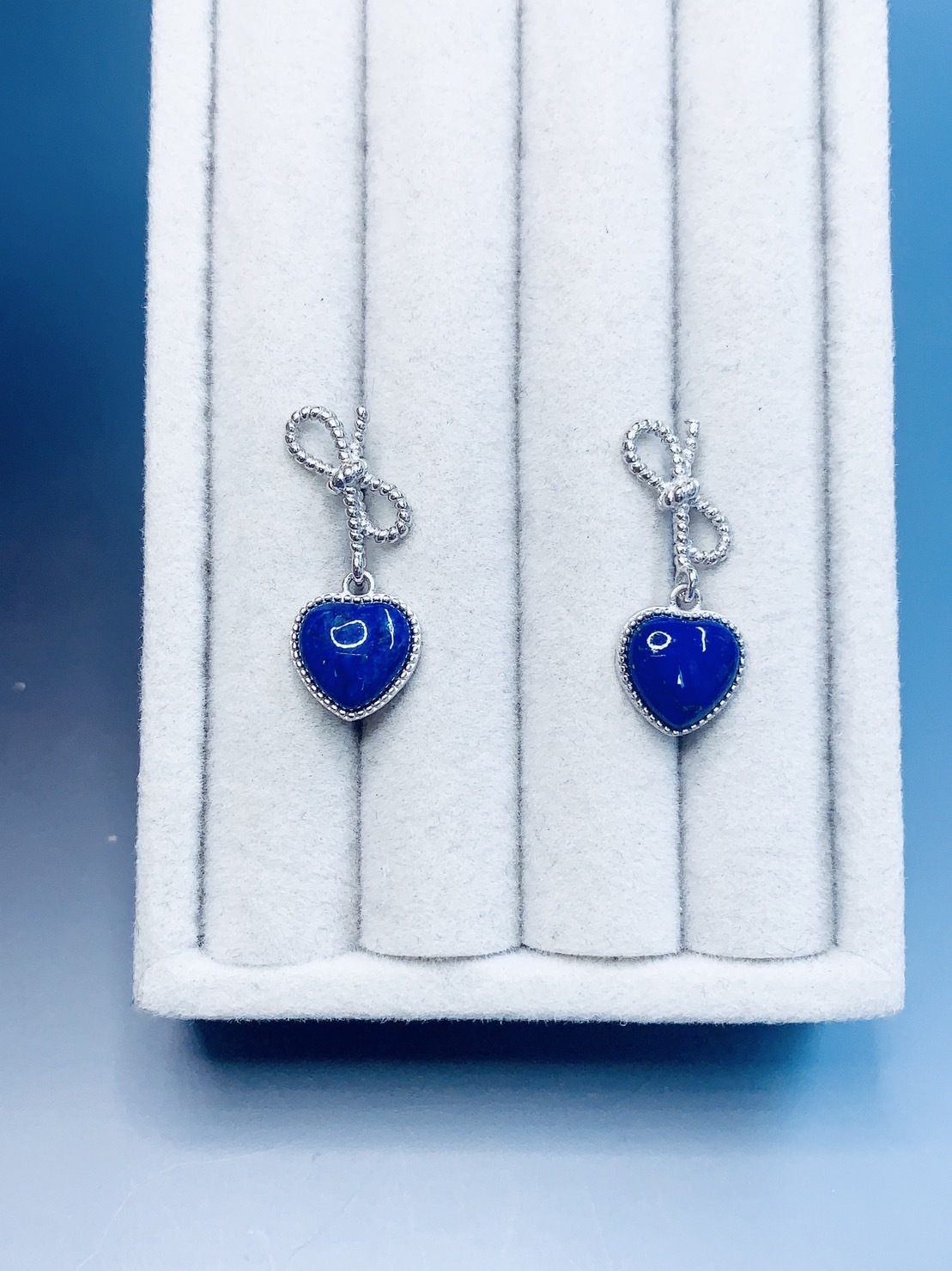 青金石銀耳環丨緩和煩燥疲憊