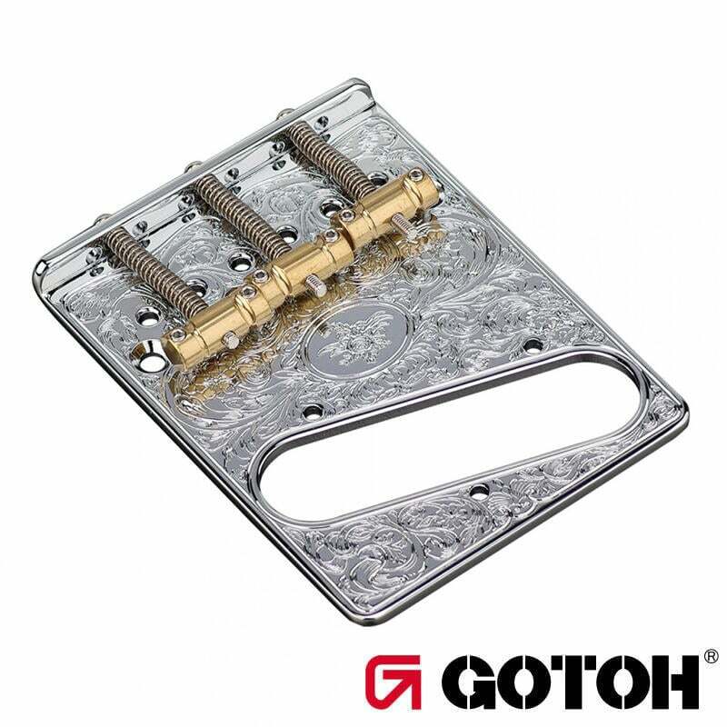 Gotoh GTC-Art-03 Tele用 琴橋 黃銅下弦枕 花紋雕刻
