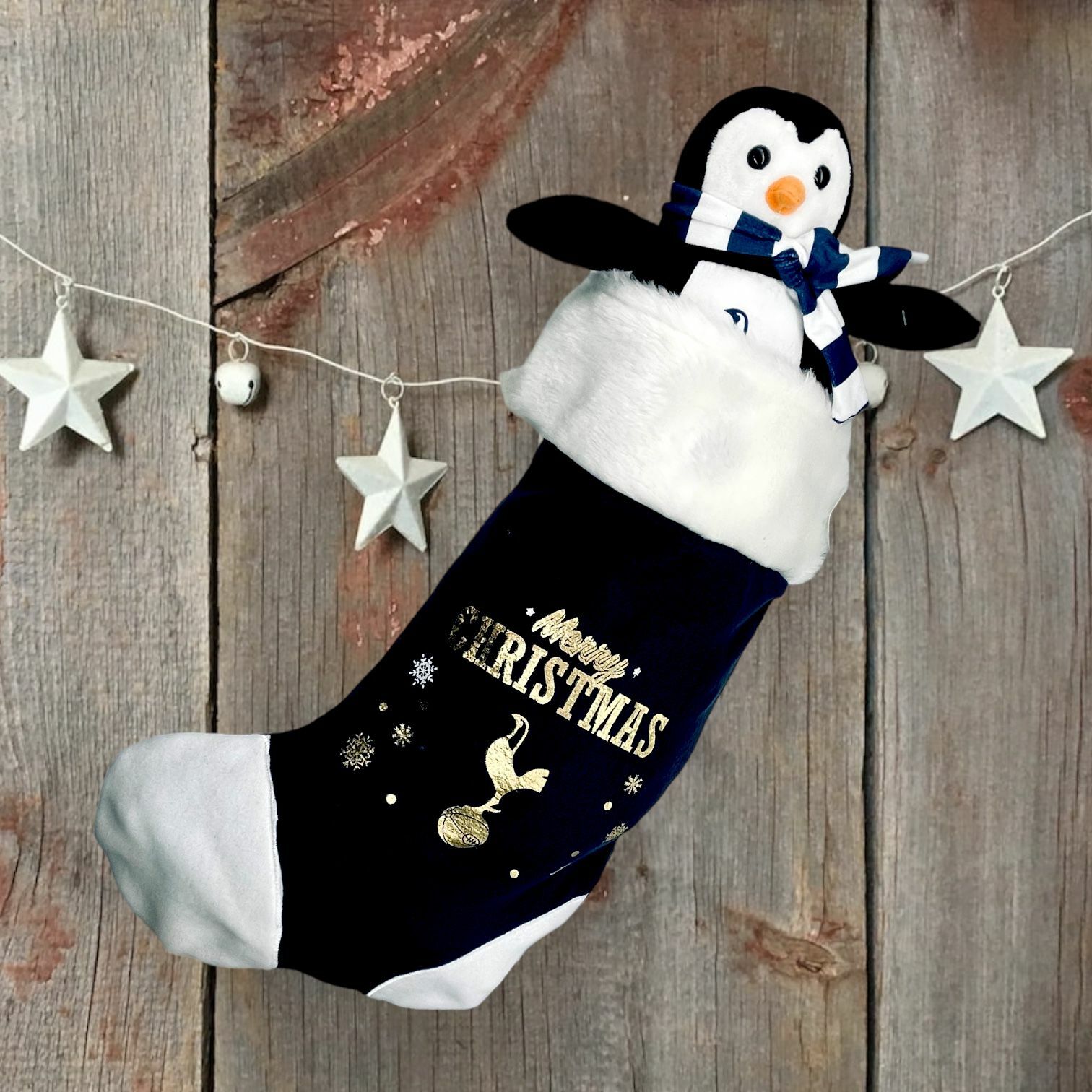 熱刺藍金色聖誕襪