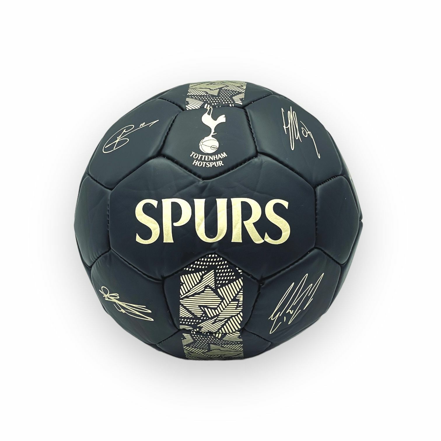 熱刺黑金色球星簽名1號足球