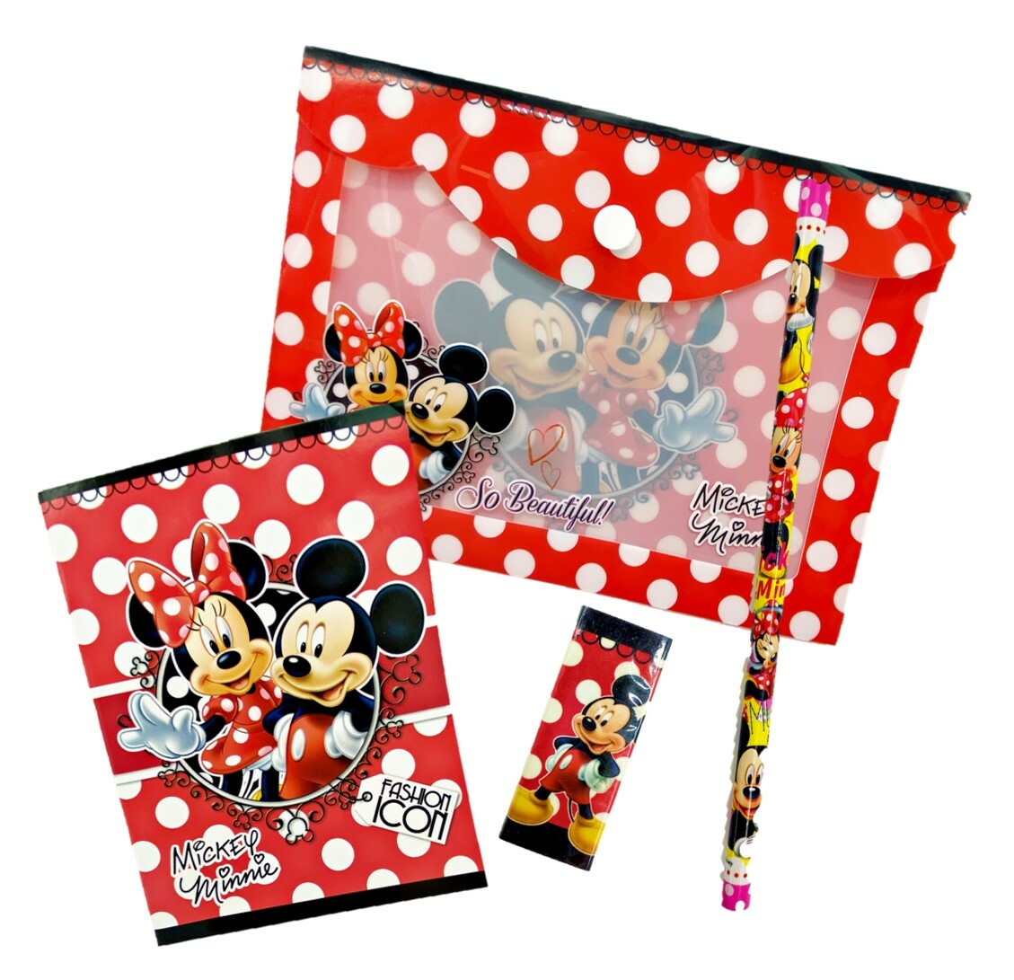 迪士尼米奇- 文具套裝-米奇米妮(4P)(日本直送)