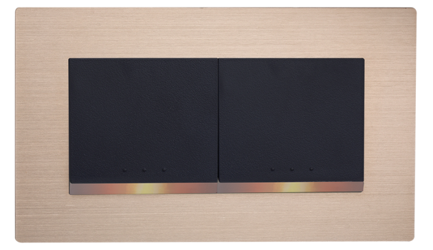 中一 月光系列摩登金－二開關蓋板組 JY-N5152-MRD