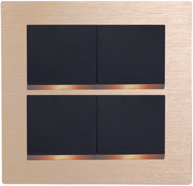 中一 月光系列摩登金－四開關蓋板組 JY-N5452-MRD