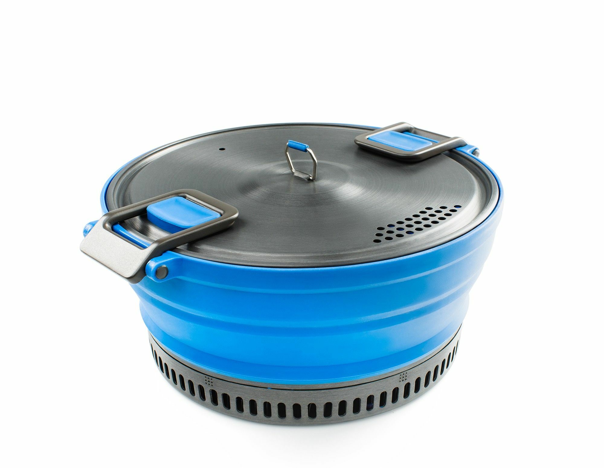 GSI ESCAPE HS 折疊鍋 可收壓蓋鍋 露營炊具 可收折鍋子 2L 藍色 50232 [HappyOutdoor]