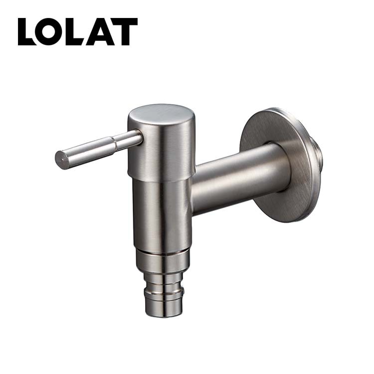 LOLAT不鏽鋼皮管長栓水龍頭-LWC1882