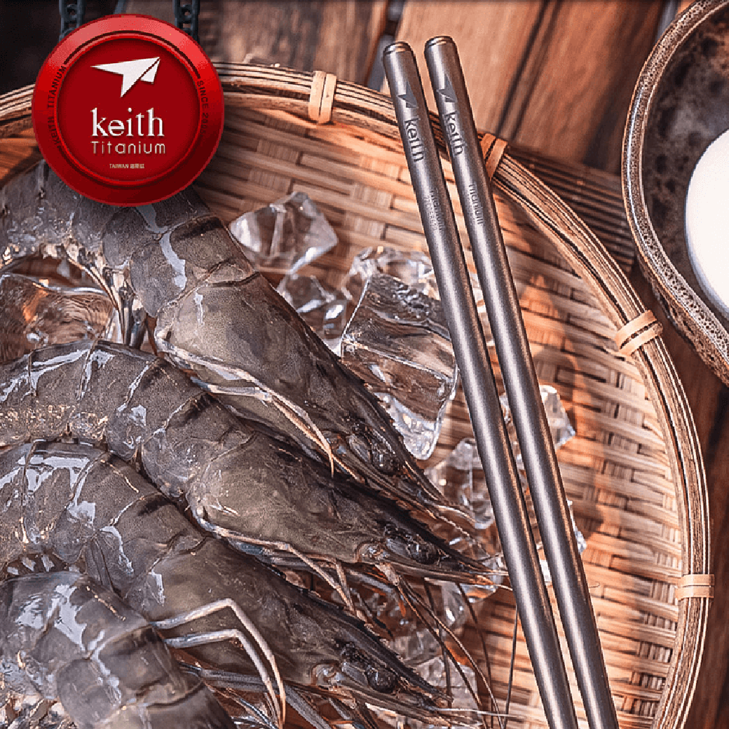 Keith 鎧斯 鎧斯鈦輕量圓形鈦筷 23cm 好攜帶/筷子/餐具/登山露營/郊山健行 51KEITI5620