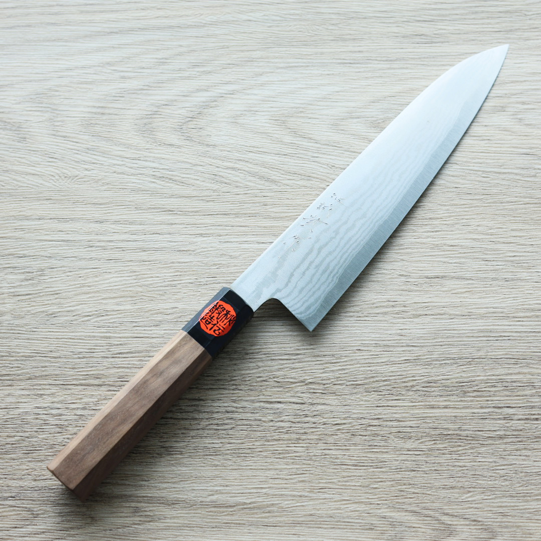 田中一之/誠貴作牛刀210mm 銀三鋼大馬士革