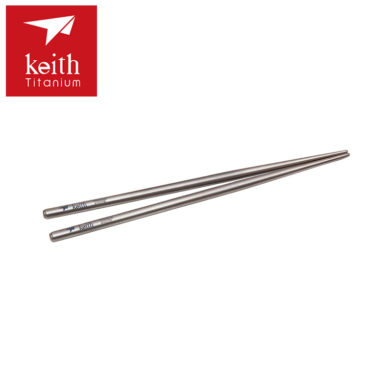 Keith 鎧斯 鎧斯鈦輕量圓形鈦筷 23cm 好攜帶/筷子/餐具/登山露營/郊山健行 51KEITI5620