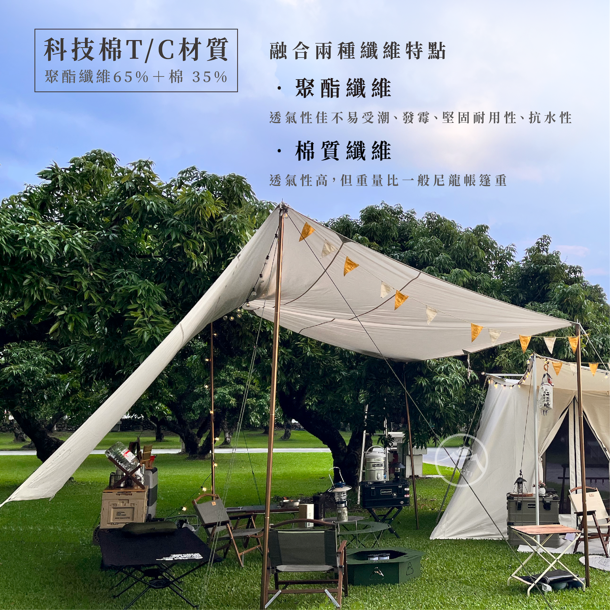 ＊【NORDISK】棉布方型天幕 Kari 12M² 20M² 30M² T/C ND-142038 /142039 /142036-100