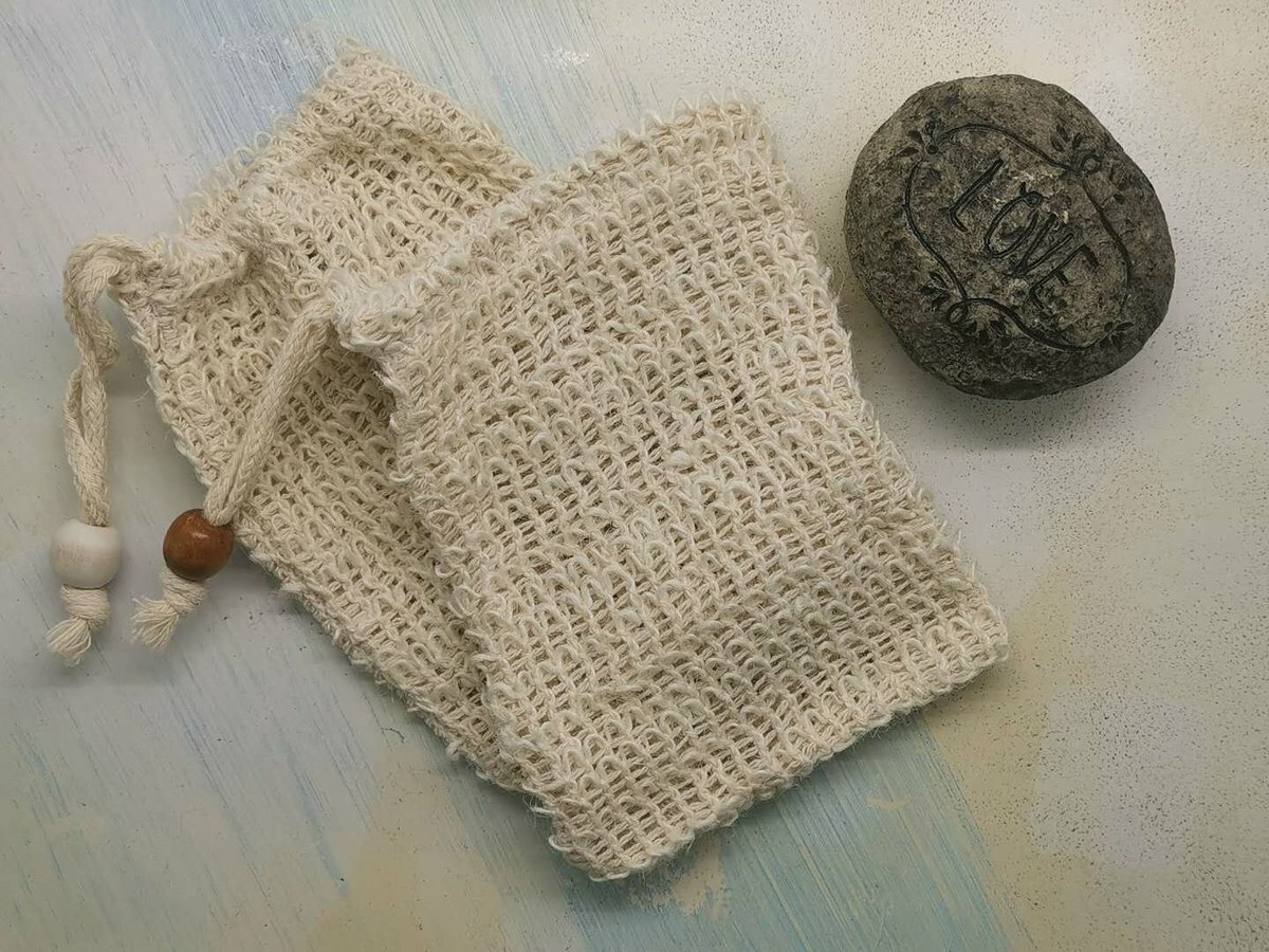 【2件裝】天然棉麻起泡網袋 香皂袋 沐浴乳洗面奶 去角質手工皂收納起泡袋