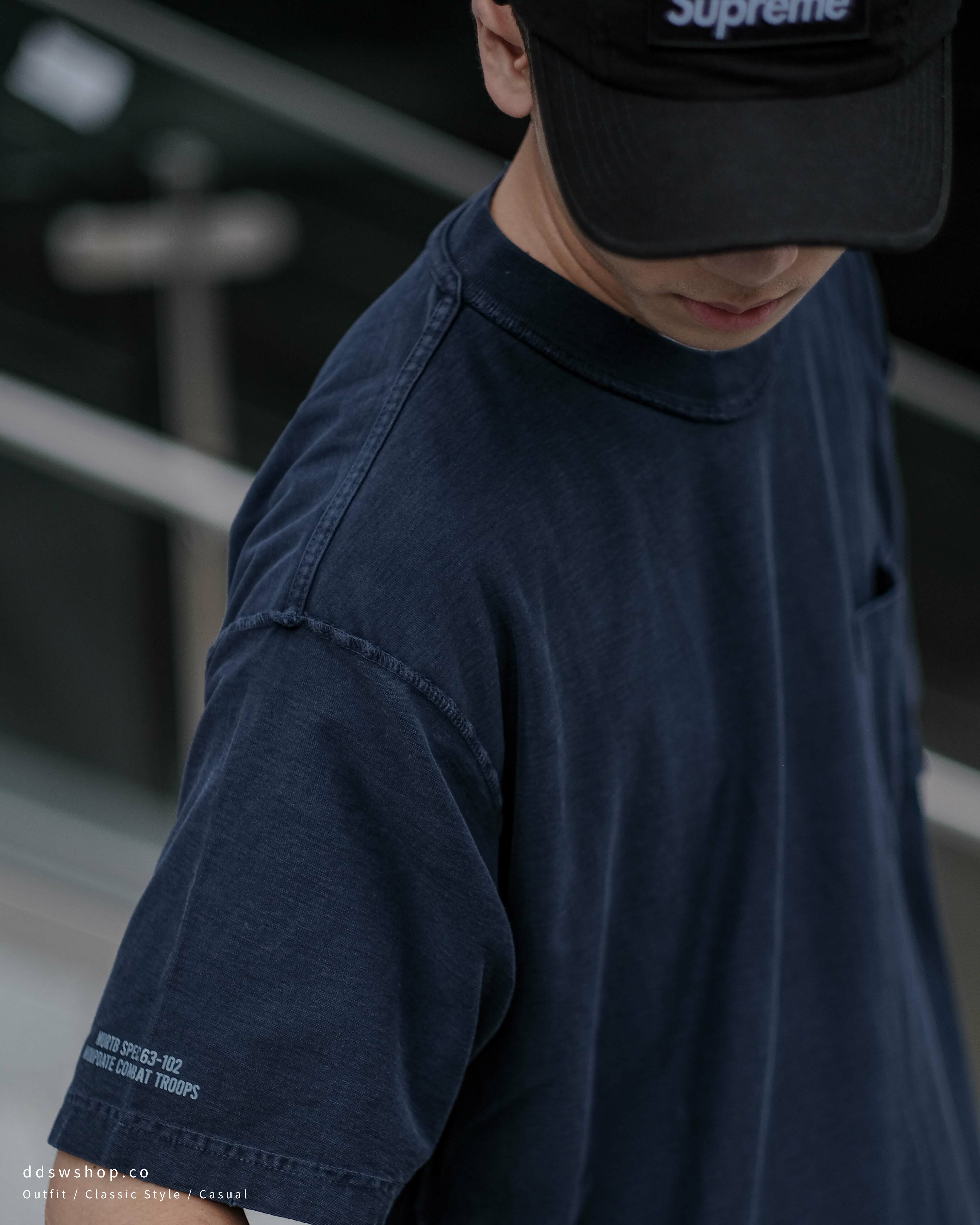 MIDUPDATE 重水洗反車短踢 白色 海軍藍 螢光綠