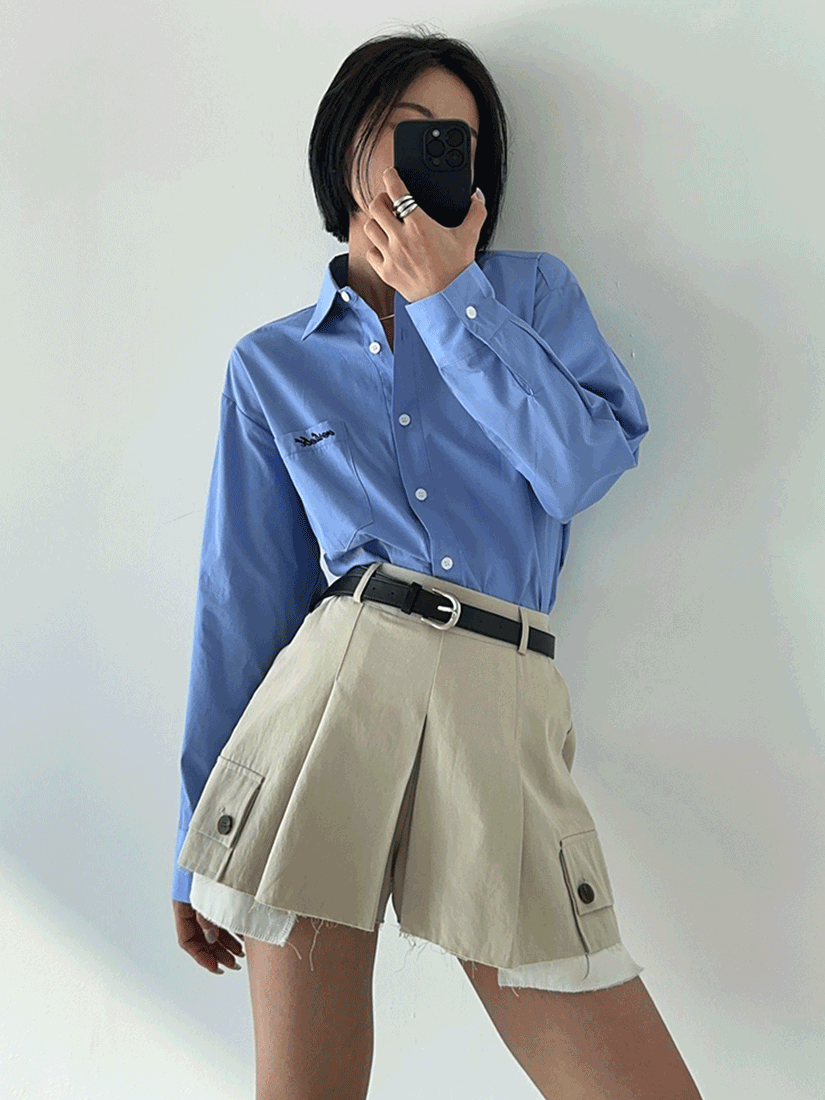 [現貨]微辣百褶工裝褲裙 [ 2色 / Free ]