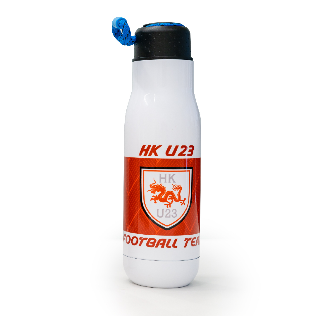 香港U23紀念品--不鏽鋼水樽500ml帶掛繩