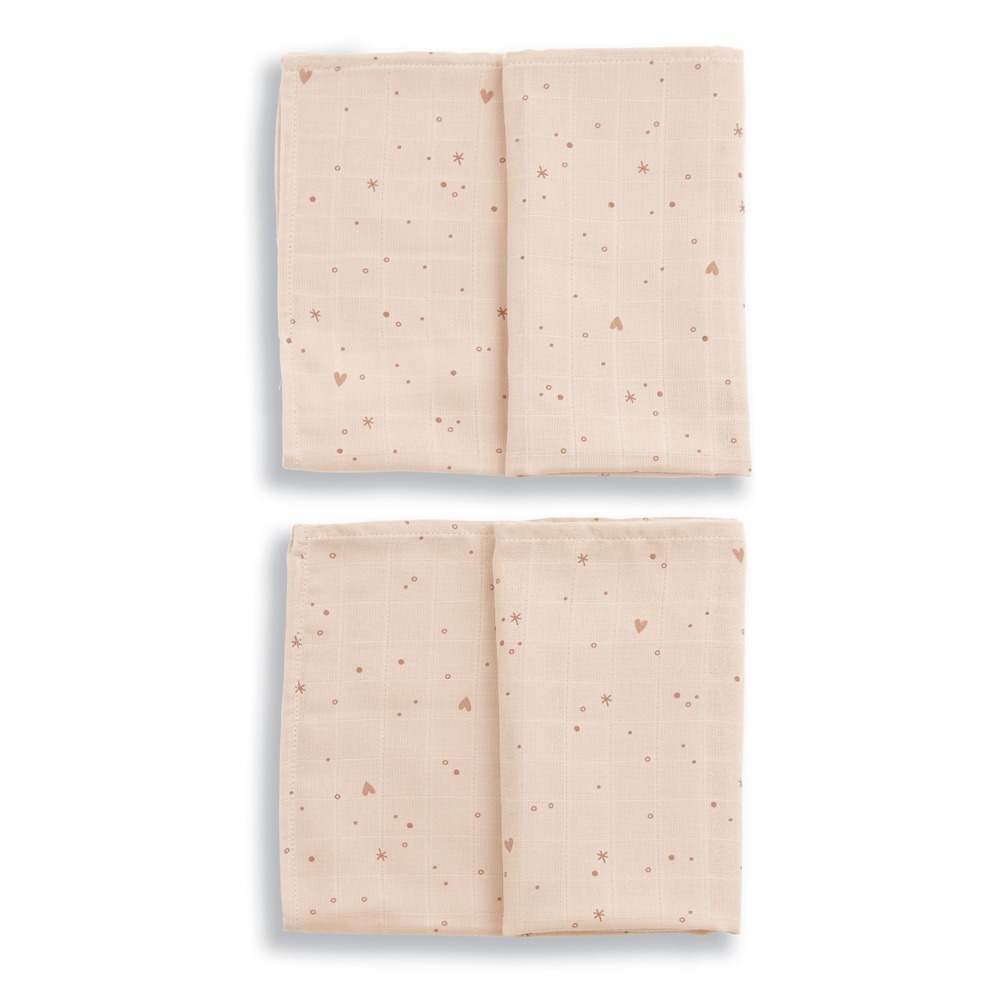 Gloop 有機棉紗布巾兩件組 / 粉粉甜心