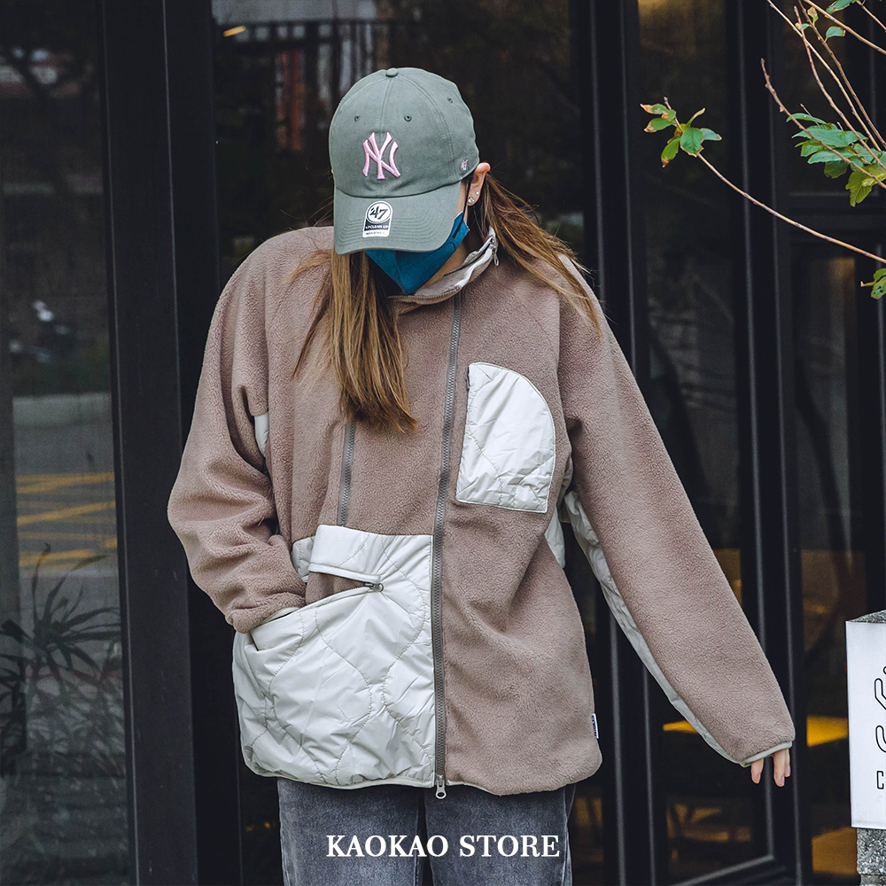 搖粒絨 拼接 罩衫 Filter017 Fleece pieced High-neck Sweatshirt【Filter017-4692】