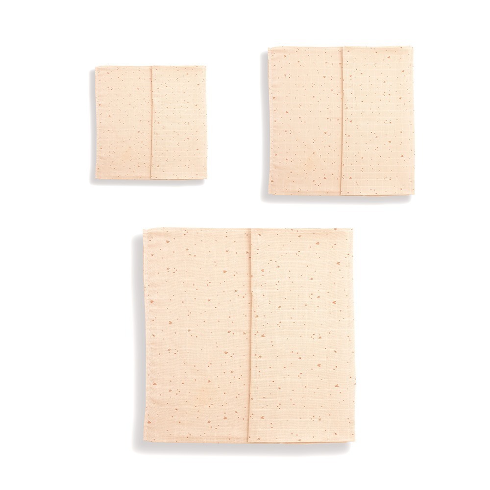 Gloop 有機棉紗布巾三件組 / 粉粉甜心