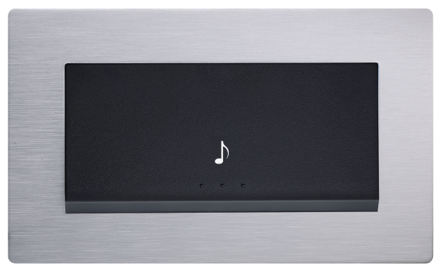 中一 月光系列摩登銀/電鈴押扣蓋板組（橫式） JY-N5561-MRS