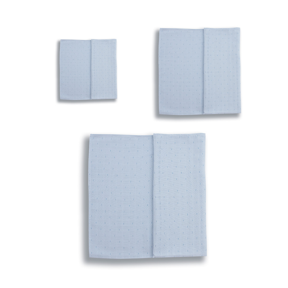 Gloop 有機棉紗布巾三件組 / 點點藍天