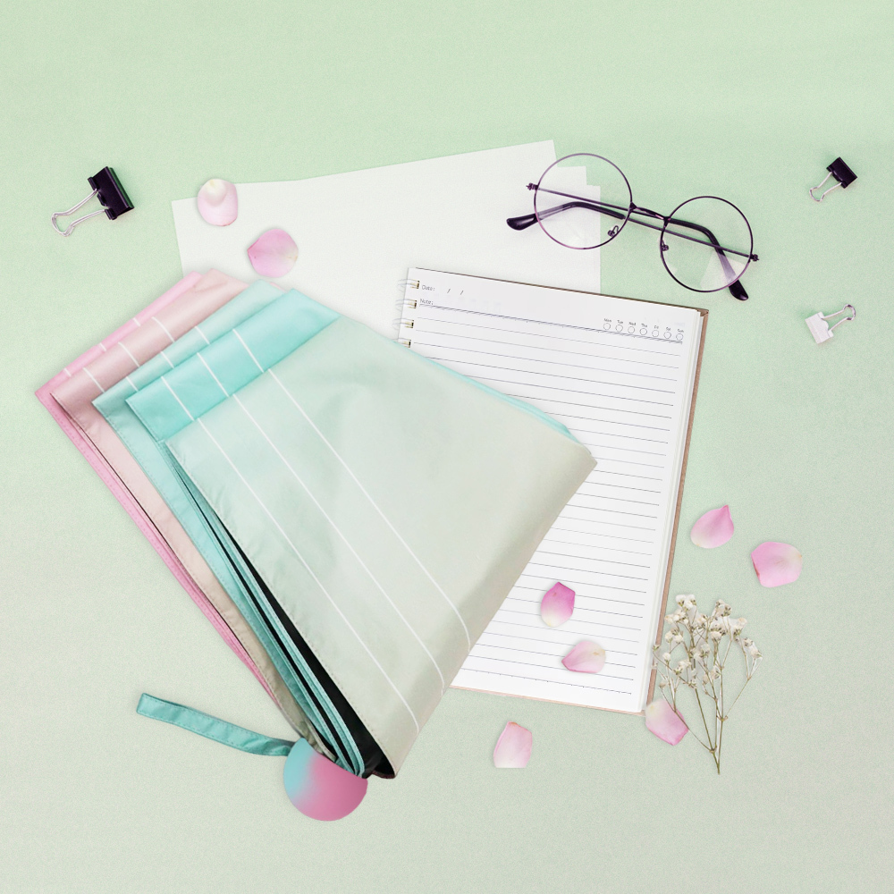 漸層折疊傘,無法抗拒的療癒漸層,夢幻色,漸層色系,粉綠漸層,漸層傘,Pink-green