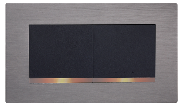 中一 月光系列摩登灰－二開關蓋板組 JY-N5252-MRG