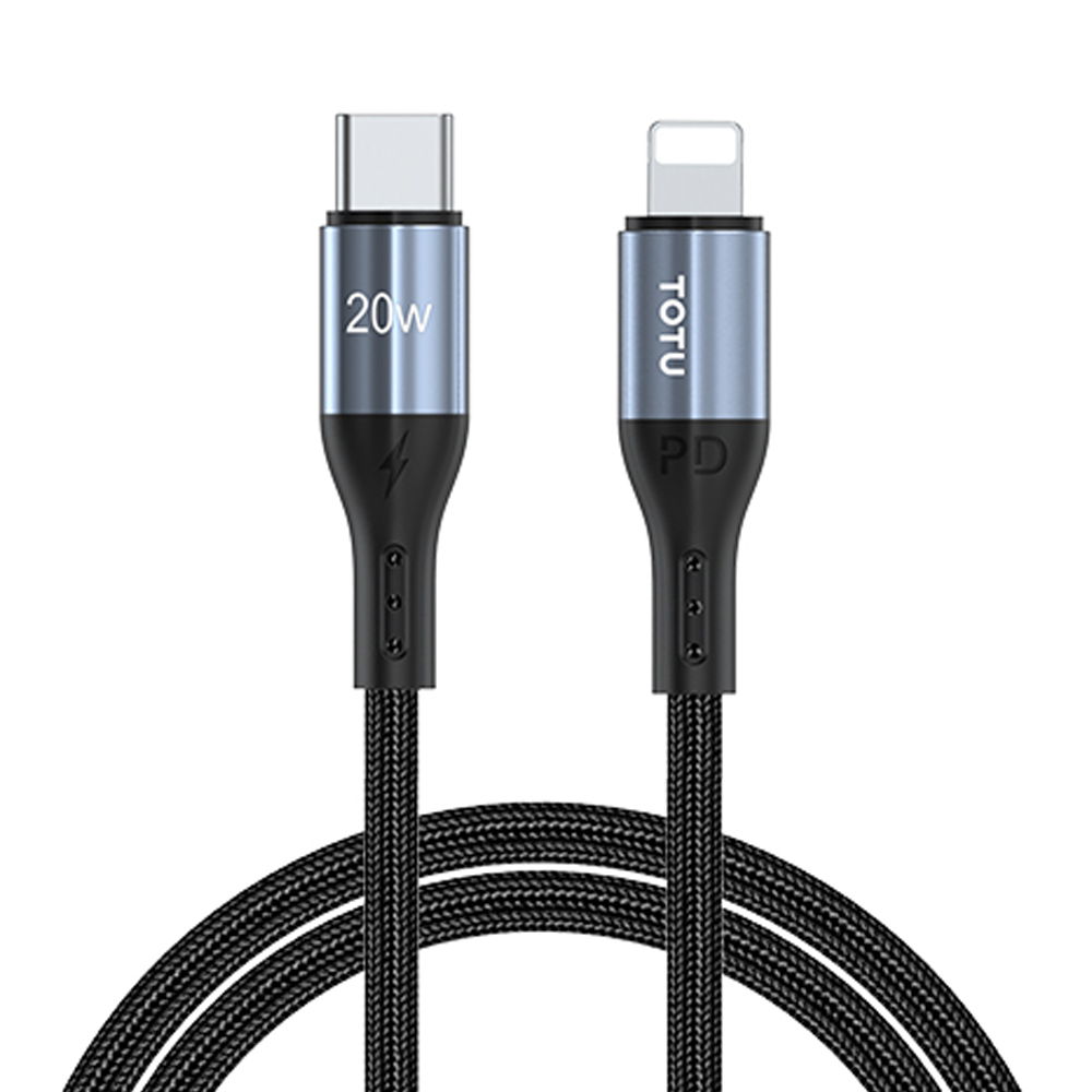 TOTU 拓途 PD/Lightning/Type-C/iPhone充電線傳輸線編織快充線 極速2代 1.2M