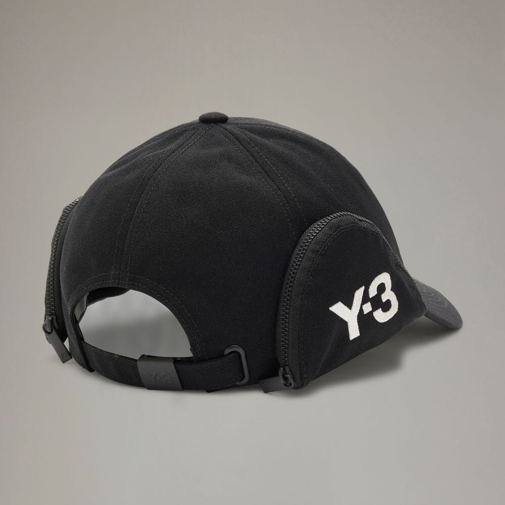 Y-3 POCKET CAP 拉鍊口袋帽- 黑】