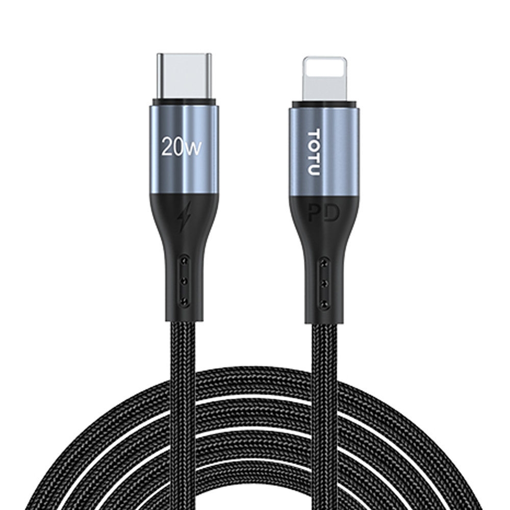 TOTU 拓途 PD/Lightning/Type-C/iPhone充電線傳輸線編織快充線 極速2代 3M