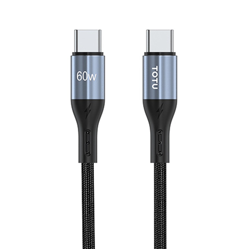 TOTU 拓途 雙Type-C/PD充電線傳輸線編織快充線閃充線 極速2代 50cm