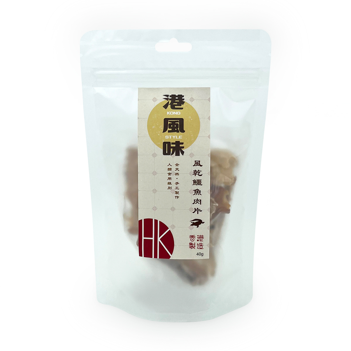 [任選$120/4件][香港製造]港風味Kong Style - 風乾鱷魚肉片40g (貓狗合用)