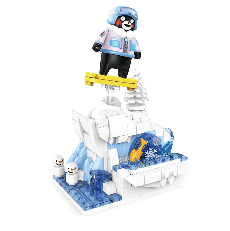 正版授權 Kumamon 熊本熊系列積木880025 ：雪山探險