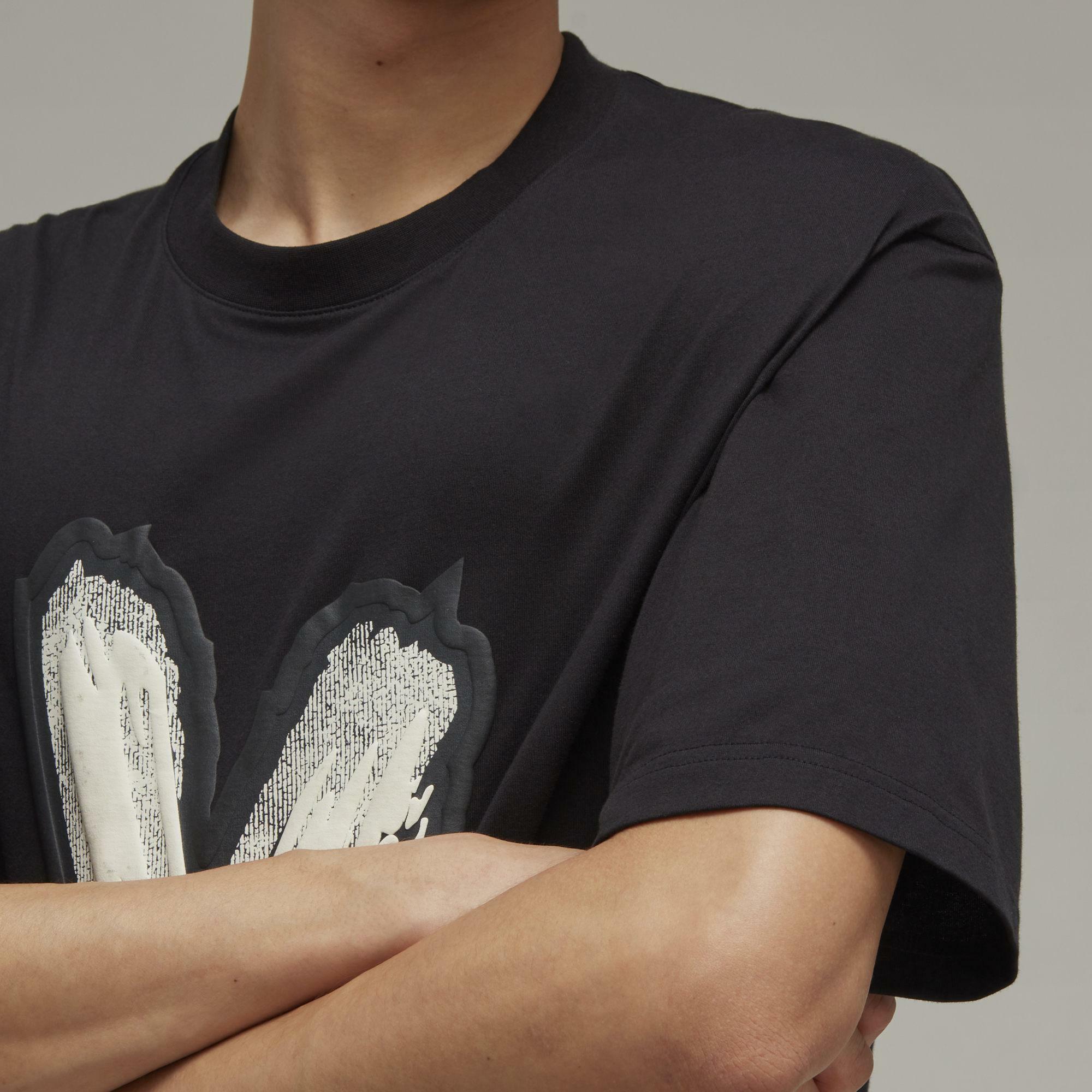 Y-3 LOGO GFX TEE 草寫LOGO短TEE - 黑】