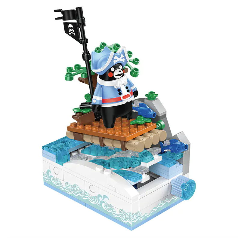 正版授權 Kumamon 熊本熊系列積木880026 ：激流探險