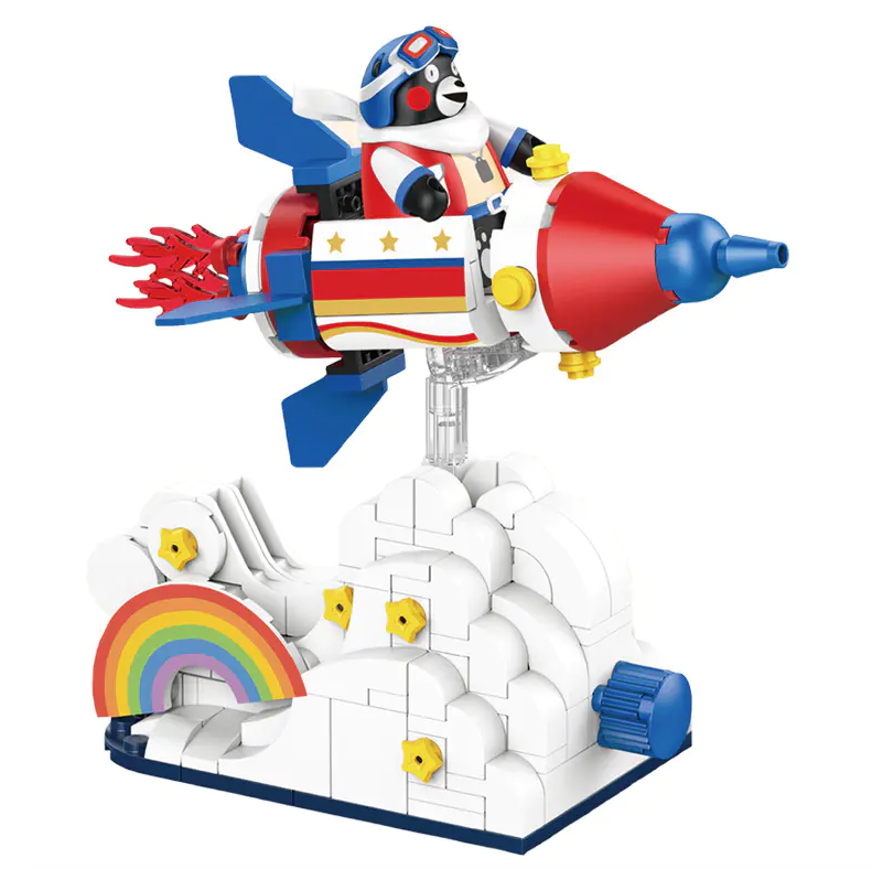 正版授權 Kumamon 熊本熊系列積木880027 ：飛行探險