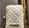 [S] LOVE MOSCHINO QUILTED SLING BAG,WHITE, 8051578975629 (SLM148)