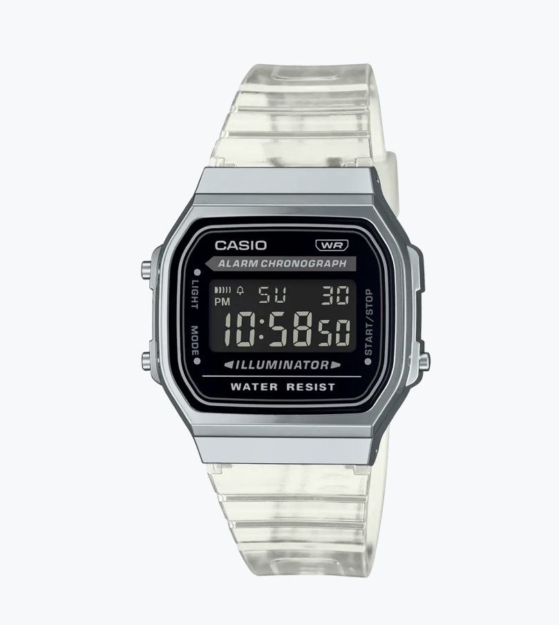 Casio Youth A168XES-1BDF WATCH 透明帶手錶