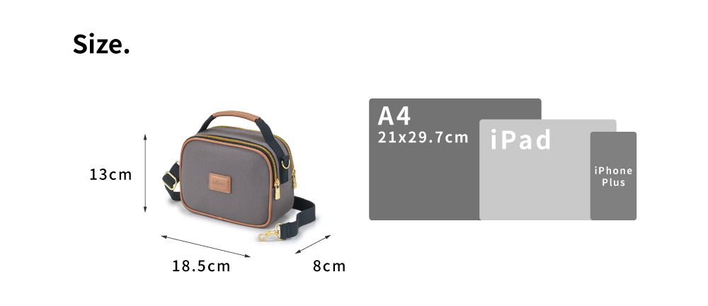 satana Urban Wander 漫享輕量手提斜背包 雲灰色 SFL0030-115