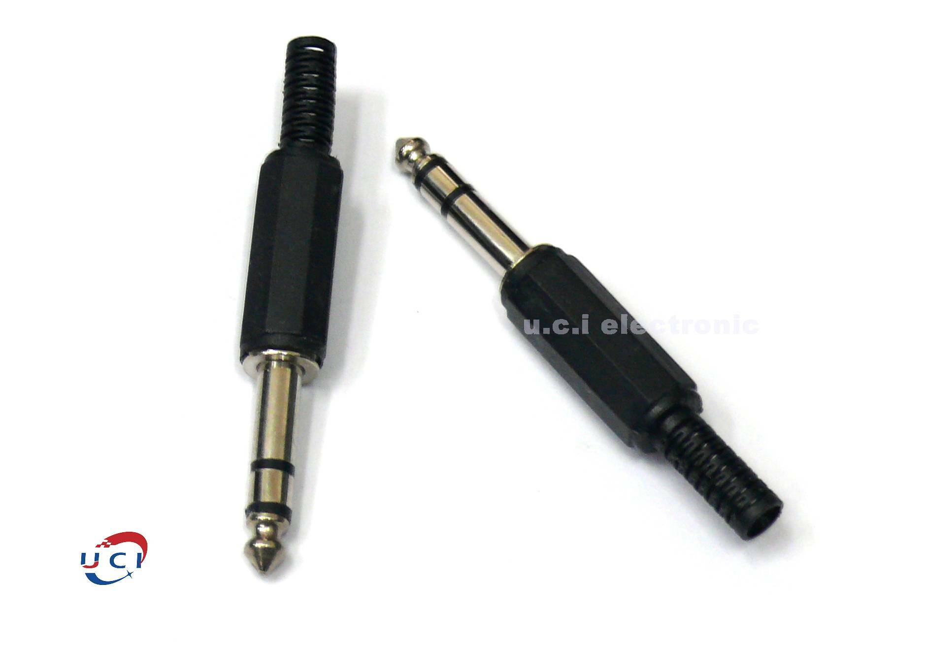 【UCI電子】 (中) 6.35插頭  3節雙聲道  6.3插頭 6.5mm音訊插頭焊線插頭 一個