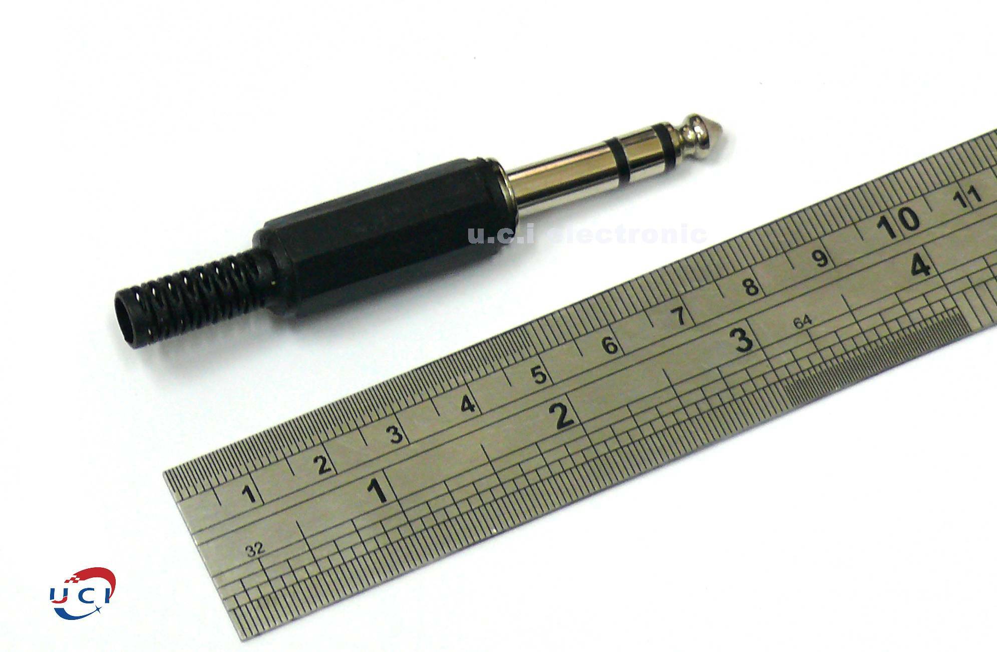 【UCI電子】 (中) 6.35插頭  3節雙聲道  6.3插頭 6.5mm音訊插頭焊線插頭 一個