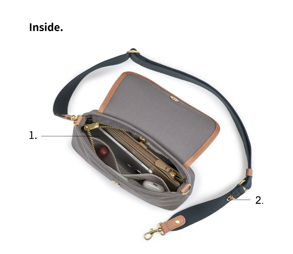 satana Urban Wander 漫享輕量斜背包 雲灰色 SFL0010-115