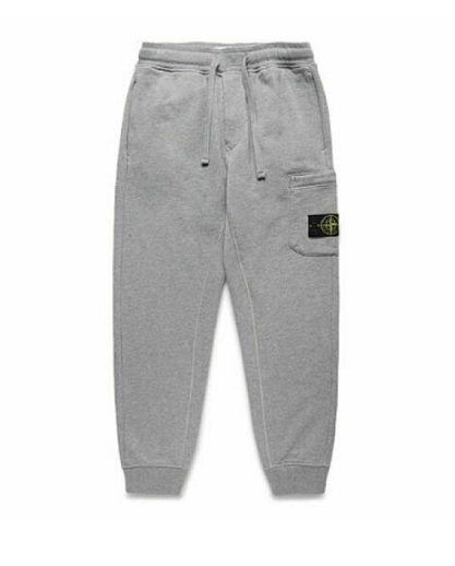 韓國代購 Stone Island 23SS 棉質羊毛 勳章LOGO 工裝休閒褲 縮口褲 灰 JUN-