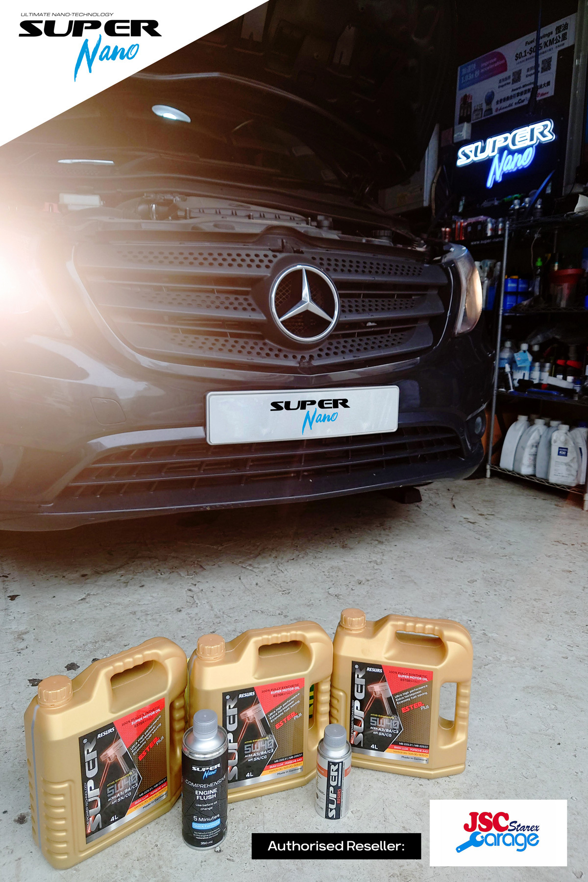 mercedes-benz vito 116 w447 super nano motor oil package 引擎修復 機油 偈油套裝 5w40