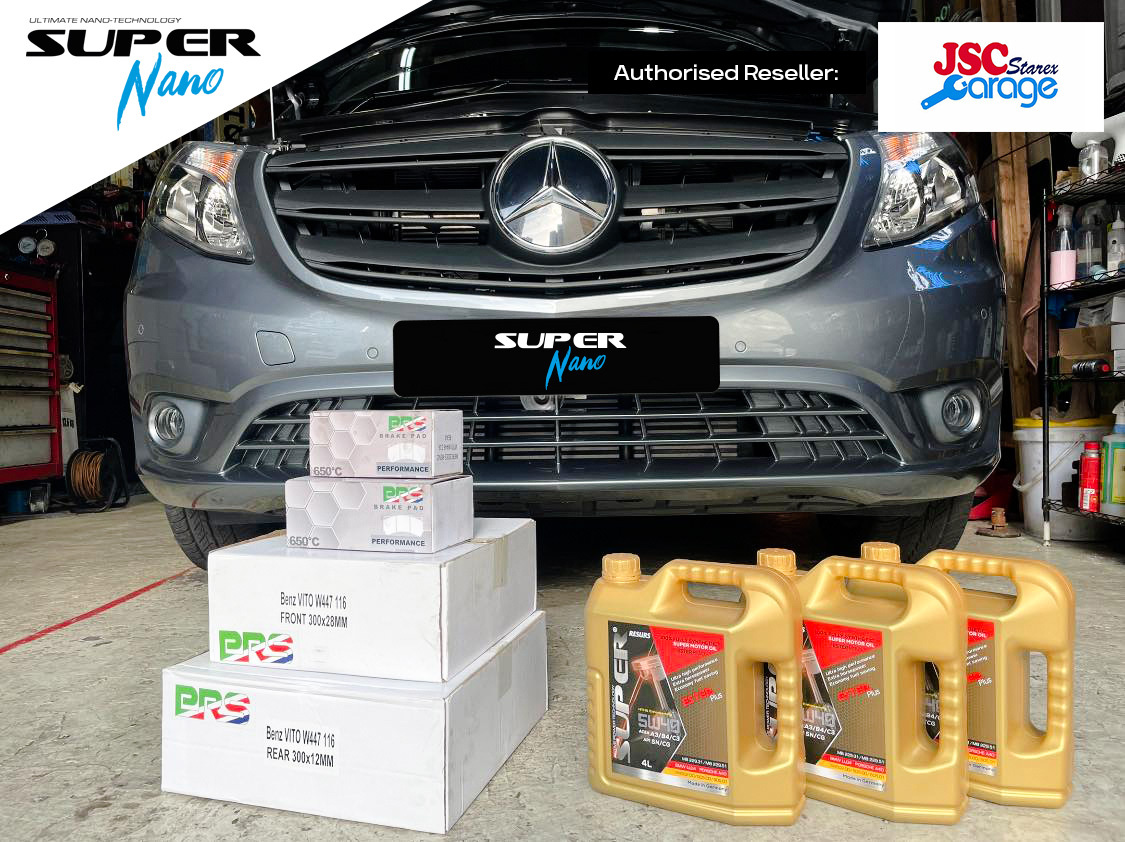 mercedes-benz vito 116 w447 super nano motor oil package 引擎修復 機油 偈油套裝 5w40 jsc garage