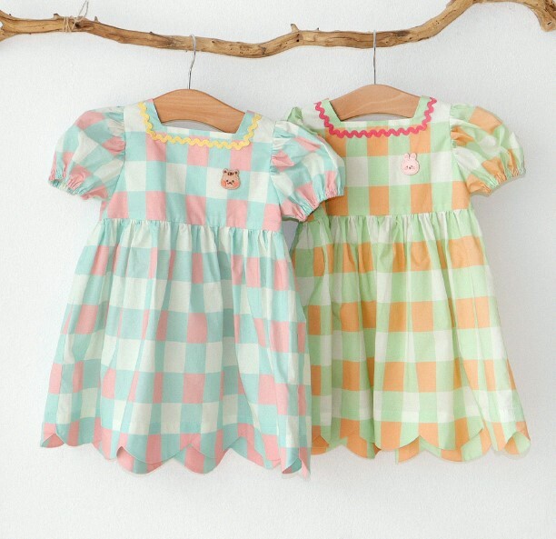 Dot to Dot Lovely馬卡龍拼拼格-波紋連衣裙