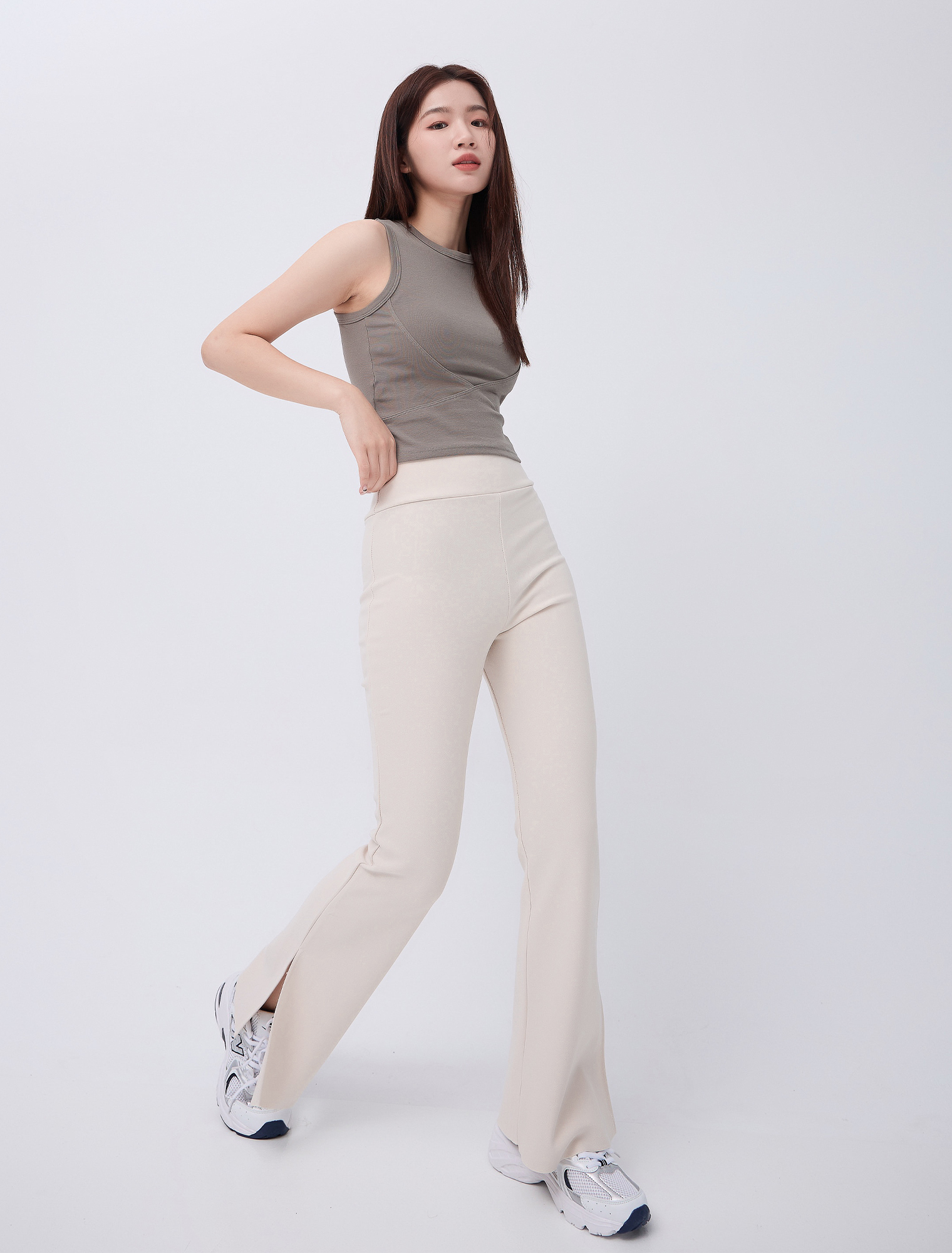 法朵Fado Shop｜神級瘦-高腰彈力開岔喇叭褲 273C028 四色