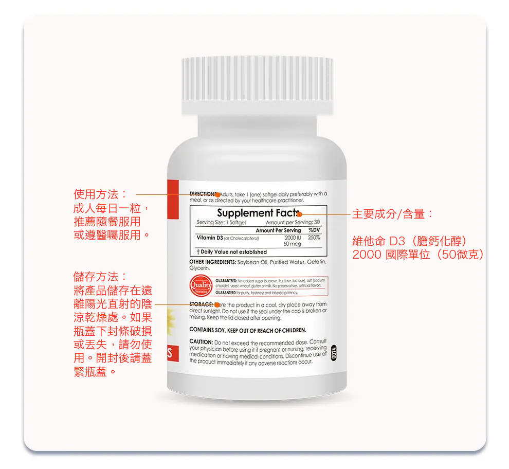 【 Spruce Nutrition 】維他命 D3｜Vitamin D3｜30 粒裝（美國原裝行貨）