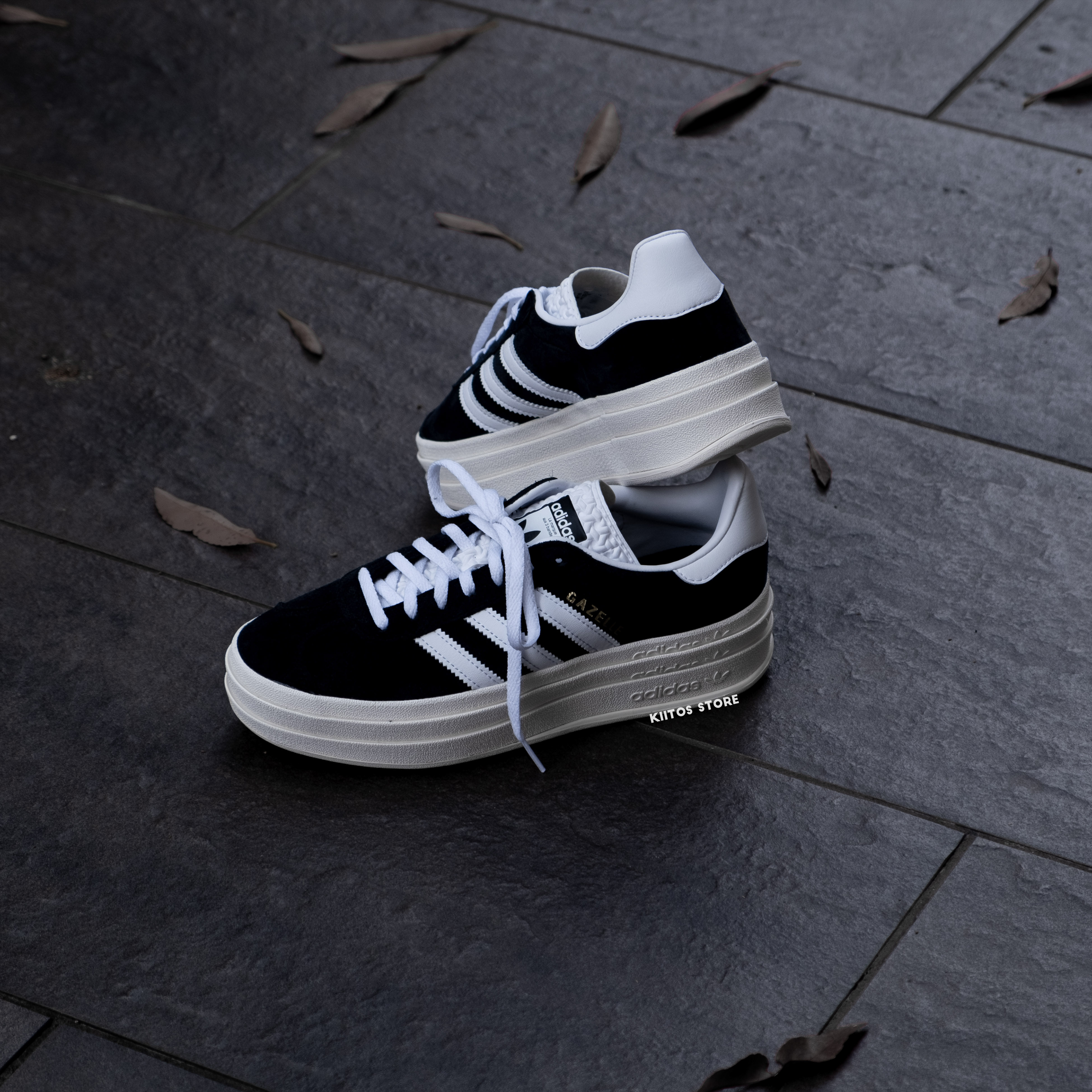 【現貨】 Adidas GAZELLE BOLD 黑白 厚底 增高 女鞋 HQ6912 24.5cm